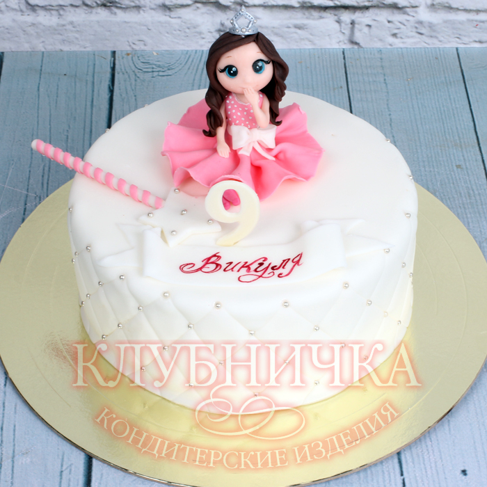 Детский торт девочке "Милая фея" 1700руб/кг + 1800руб фигурка